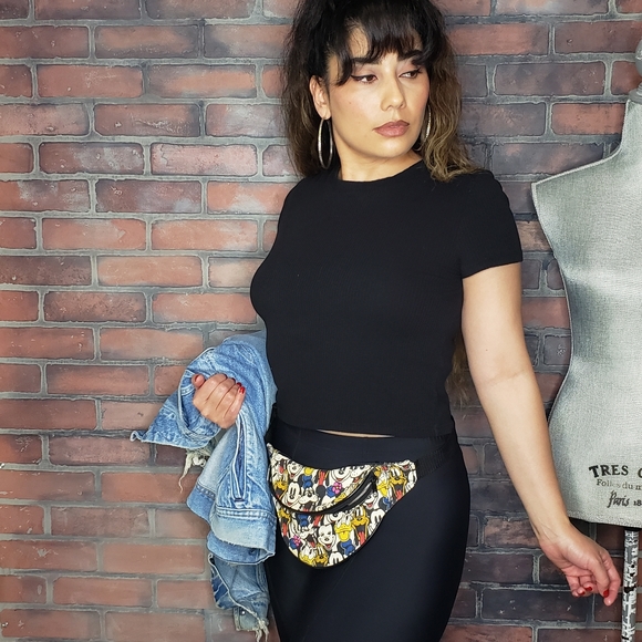 Vintage Handbags - Mickey Mouse Vintage Rare 80's Fanny Pack Print